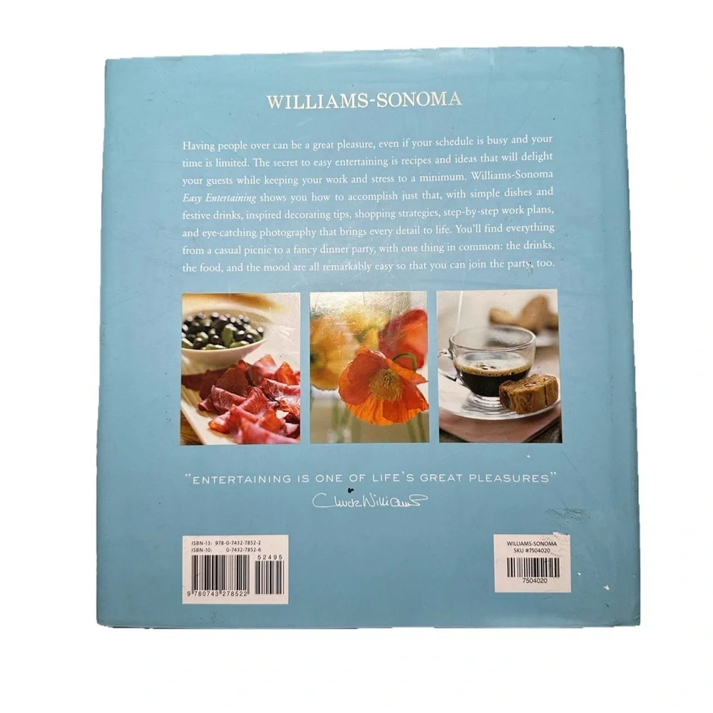 Williams Sonoma Easy Entertaining Cookbook Inspired Menus Entertaining